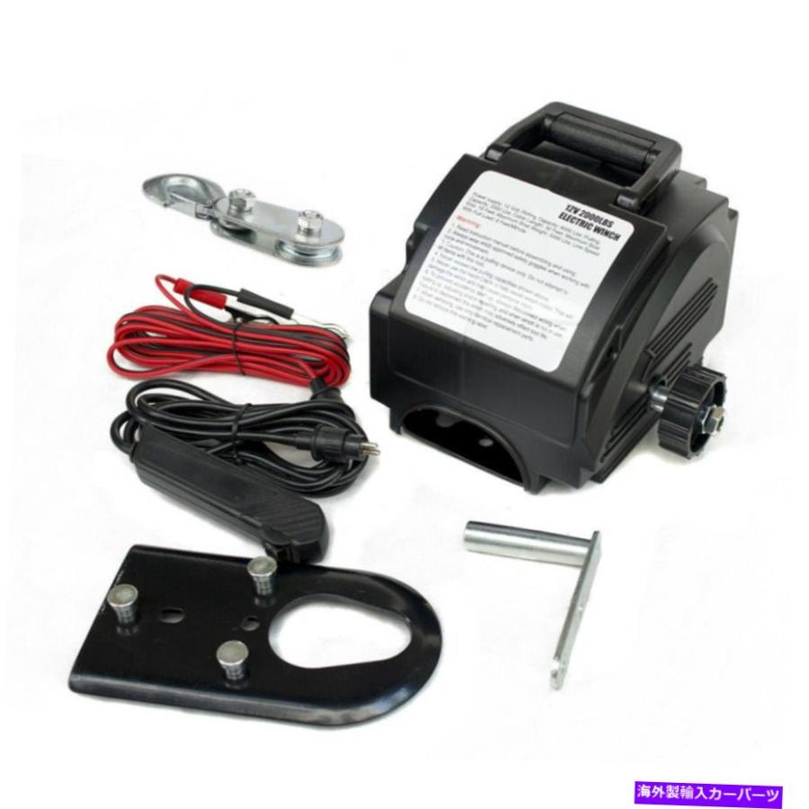 winch 携帯用電動ウインチ2000 LBリモート牽引ヒッチトラック 