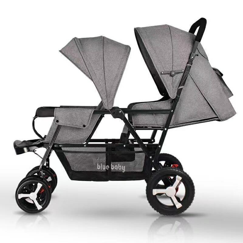 ２人乗りベビーカー スマートライド 二人乗り バギー ベビーカー 双子用ベビーカー 縦型 縦乗り タイヤスリム お出かけ 人気 二人目 第二子 双子 兄弟 姉妹