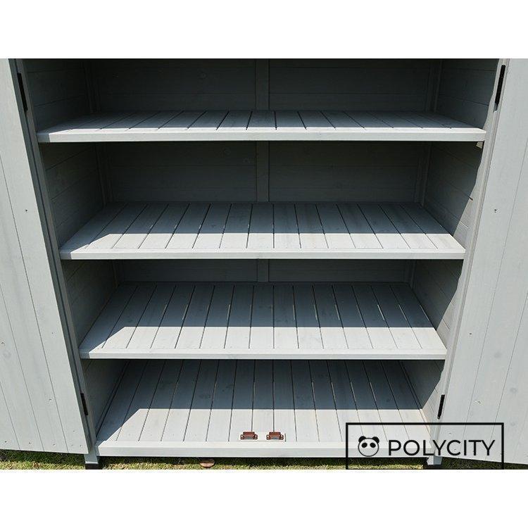 【24時間以内発送】 大型 屋外ロッカー 物置 ガーデンロッカー アウトドアツールキャビネット アウトドア 天然杉材 防腐材 雨よけ 110*50*119.5cm 組立式 【IQY1028279011】(36077円)