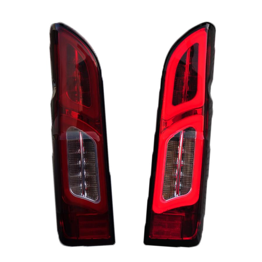 200系ハイエース ファイバーフルLEDテールランプV2 レッドスモーク