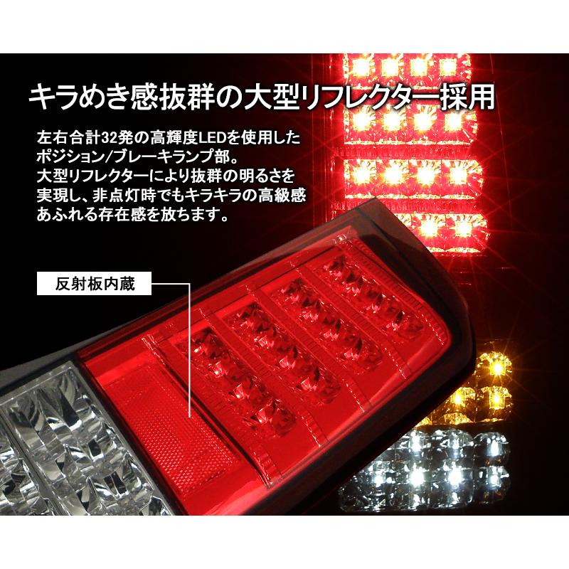 LEDファイバー テールランプ シーケンシャルウィンカー クリアレンズ×レッド LEDファイバー テールランプ シーケンシャルウィンカー クリア