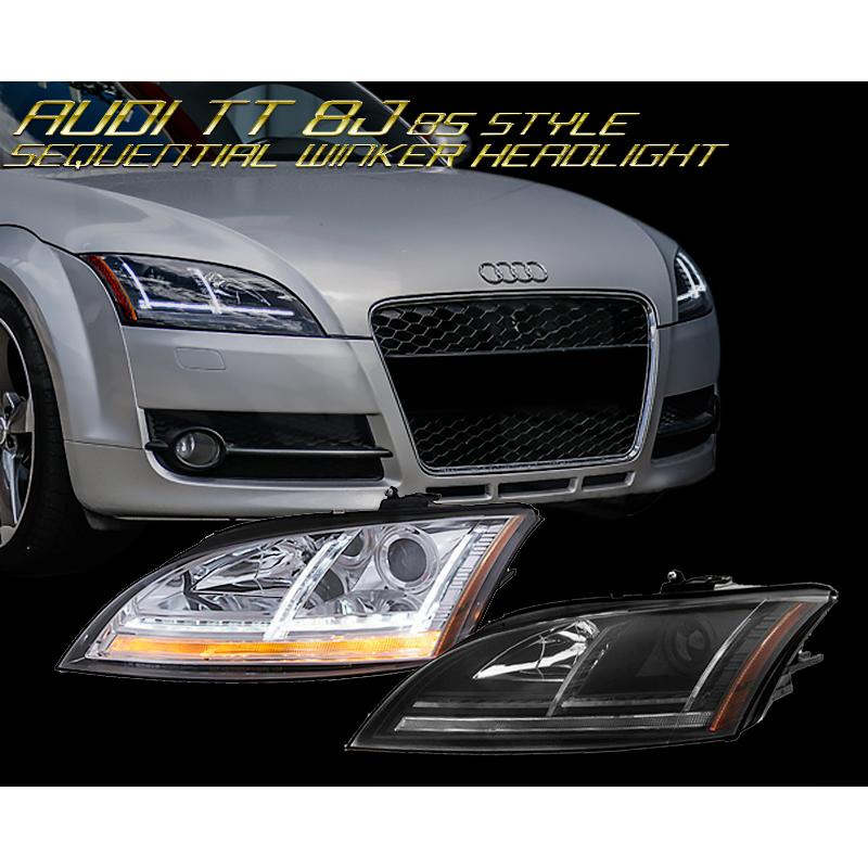 アウディ AUDI TT 8J 前期用 8Sルック ヘッドライト AFS無し車用
