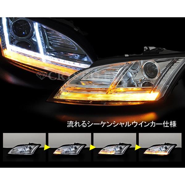 アウディ AUDI TT 8J 前期用 8Sルック ヘッドライト AFS無し車用