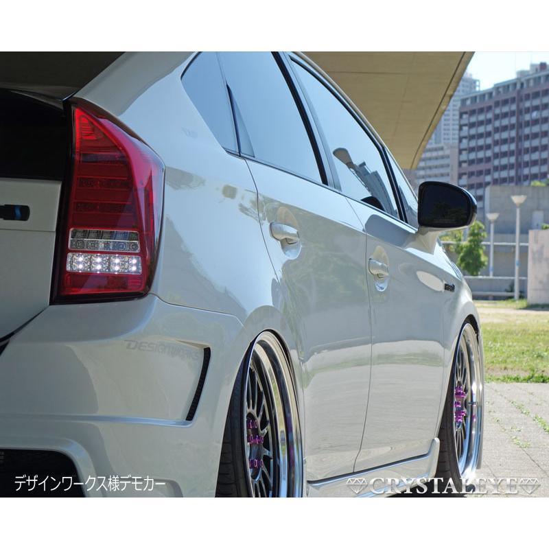 30系プリウス ファイバーフルLEDテールV7 前期/後期/G's/オールモデル バックもLED【レッドスモーク】 クリスタルアイ公式ストアの画像