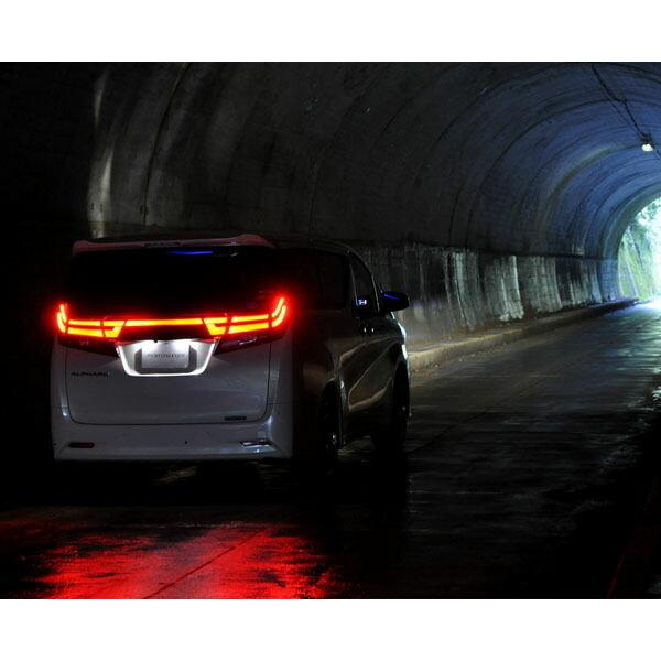 30系 アルファード 前期用 ファイバーLEDリアガーニッシュランプ LED