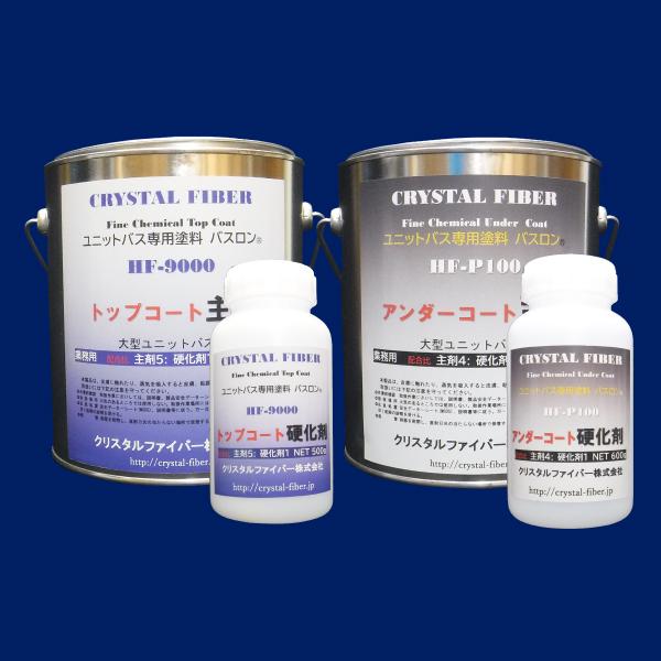 浴室修復塗料 バスロン 業務用 大型ユニットバス用 トップコート アンダーコートセット 5001 クリスタルファイバーショップ 通販 Yahoo ショッピング
