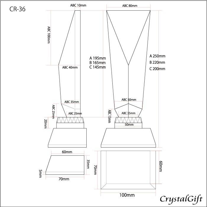 トロフィー クリスタルトロフィー サイズ大 サンドブラスト彫刻 記念品 お祝い 表彰 スポーツ大会 社内表彰 名入れ ギフト プレゼント CR-36A プレゼント クリスタルトロフィー サイズ大 記念品 スポーツ大会 社内表彰 名入れ ギフト CR 36A