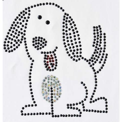 クリスタルシート アイロン接着 X4300A  黒耳の犬 |  | 04