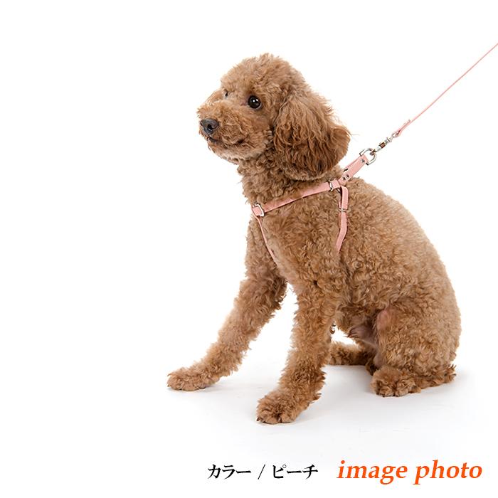 ハーネス 犬 おしゃれ 安全帯 小型犬 シンプル革ハーネス１０mm幅＋リード付　Ｓサイズ｜crystalpoint｜04