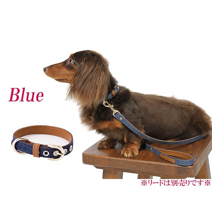 犬 首輪 おしゃれ 革 中型犬 犬首輪 犬の首輪 デニム首輪 |  | 06
