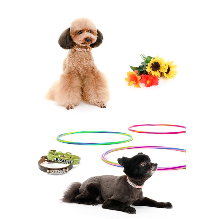 犬 首輪 名前入り おしゃれ 革 小型犬 中型犬 犬首輪 犬の首輪 クロコダイル型押し首輪ラインストーン |  | 02