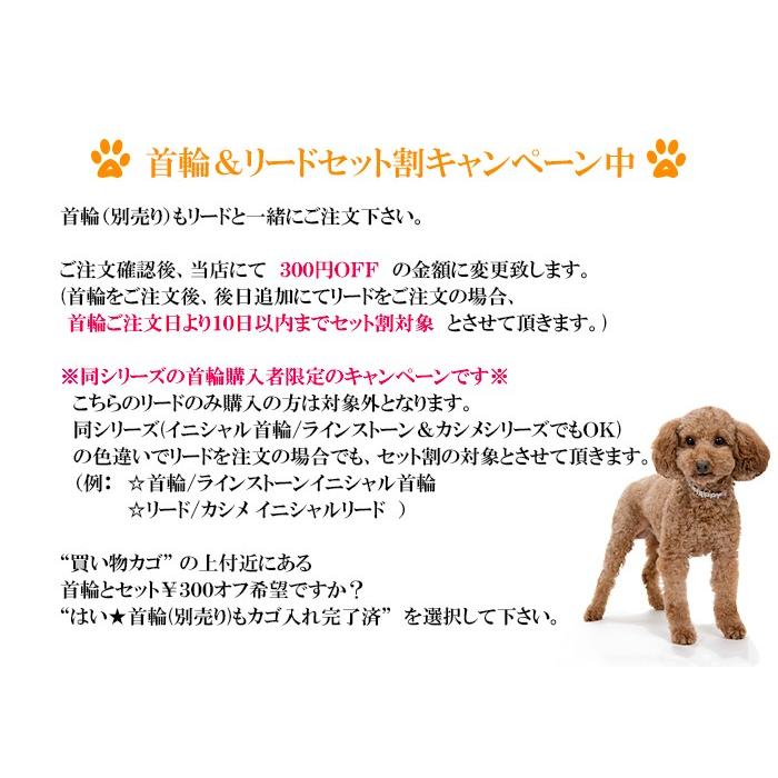 犬 リード 名前入り おしゃれ 革 レザー 小型犬 中型犬 名入れ カフェタイプリード ラインストーン15m幅リード |  | 07