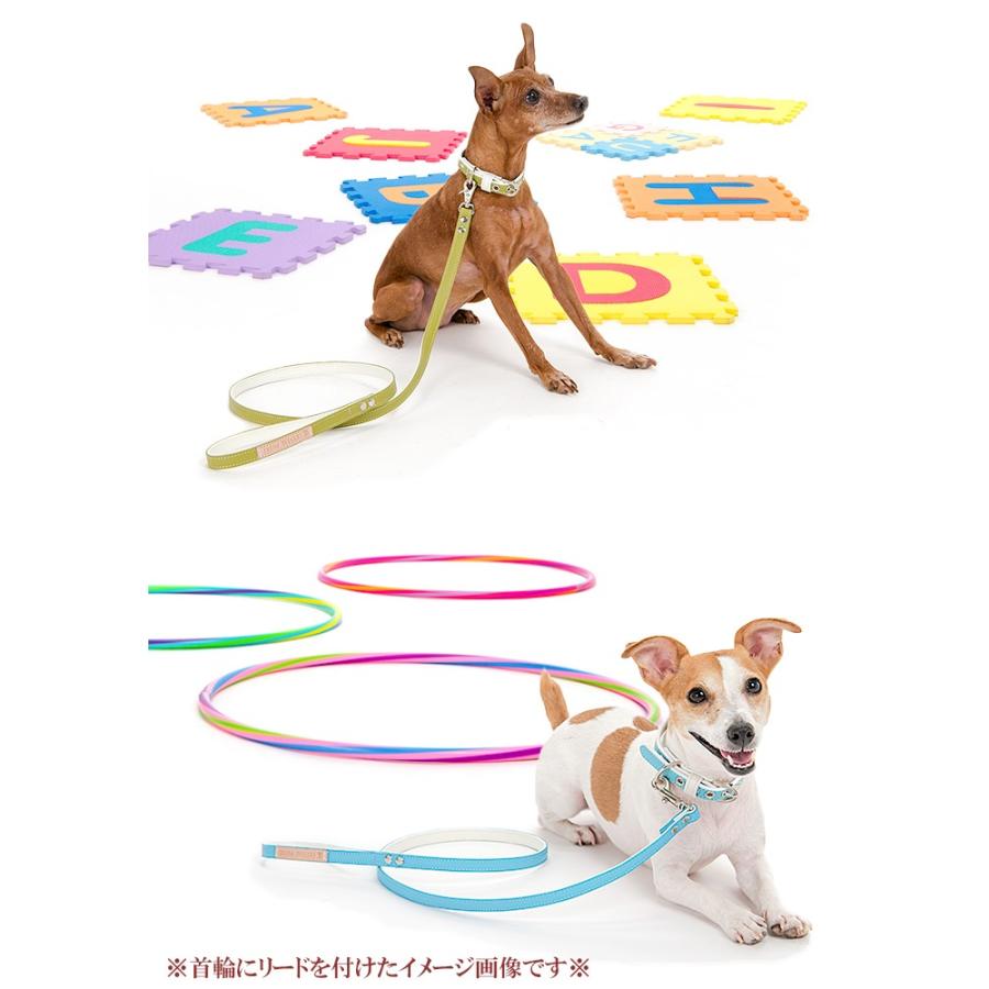 犬 リード おしゃれ 革 小型犬 中型犬 レザー カフェタイプリード ホワイトベーシック15mm幅リード |  | 01