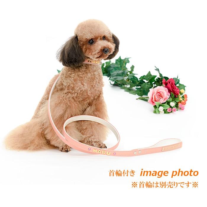 犬 リード 名前入り おしゃれ 革 レザー 小型犬 中型犬 名入れ