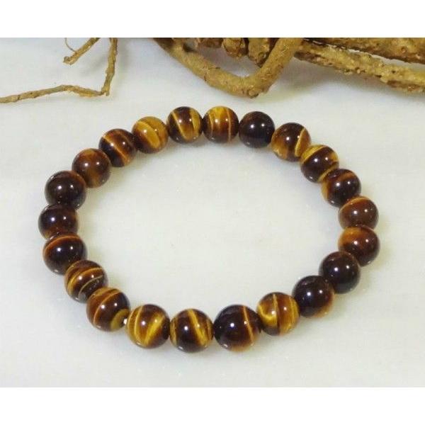 009 天然石 パワーストーン ブレスレット タイガーアイ 虎目石 8mm球 |  | 02
