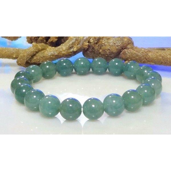 076 天然石 パワーストーン ブレスレット ミヤンマー産 翡翠 ジェイダイド AAA 10mm珠 |  | 01