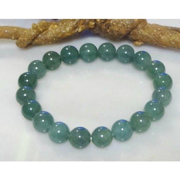 076 天然石 パワーストーン ブレスレット ミヤンマー産 翡翠 ジェイダイド AAA 10mm珠 |  | 02