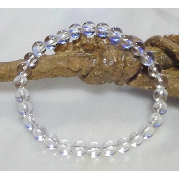 082 天然石 パワーストーン ブレスレット 天然クリスタル 水晶 6mm珠 | 