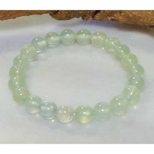 120 天然石 パワーストーン ブレスレット プレナイト ぶどう石 AAA　8mm 珠 |  | 02