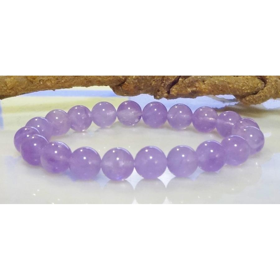 121 天然石 パワーストーン ブレスレット ラベンダーアメジスト紫水晶　10mm 珠 |  | 01