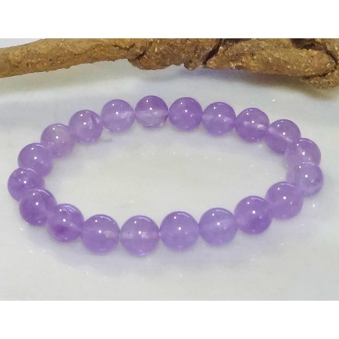 121 天然石 パワーストーン ブレスレット ラベンダーアメジスト紫水晶　10mm 珠 |  | 02
