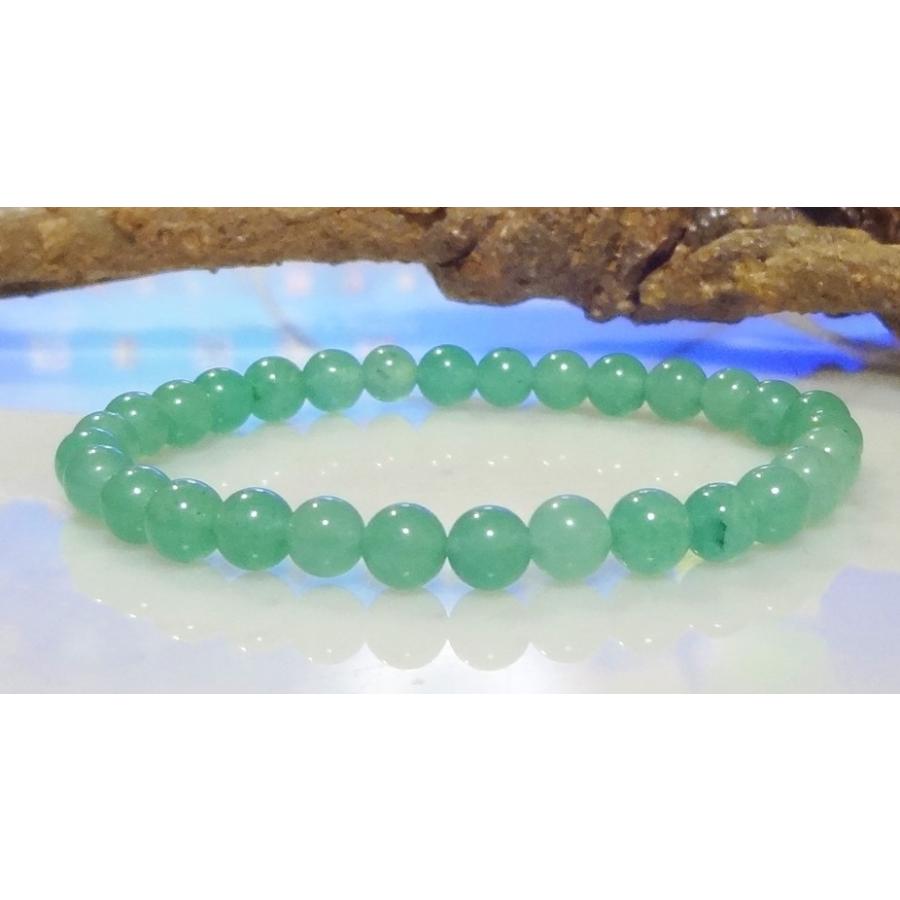 148 天然石 パワーストーン ブレスレット グリーンアベンチュリン（砂金水晶）　6mm 珠 |  | 01