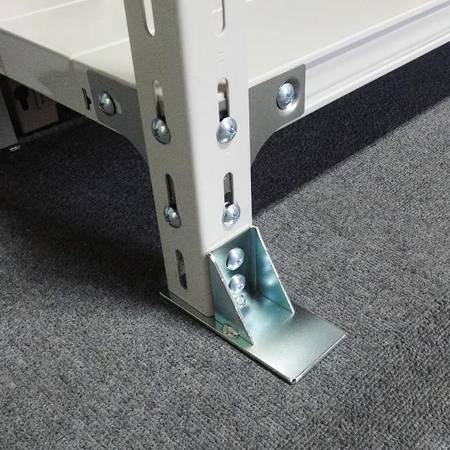 スチールラック 転倒防止オプション付き 幅1800 奥行600 高さ1200 4段 120kg/段 単体 SOシリーズ 業務用 アングルラックの画像