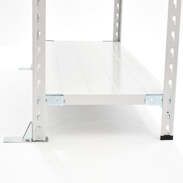 スチールラック 転倒防止オプション付き 幅900 奥行450 高さ1200 4段 150kg/段 単体 SOシリーズ 業務用 セミボルトレス_7