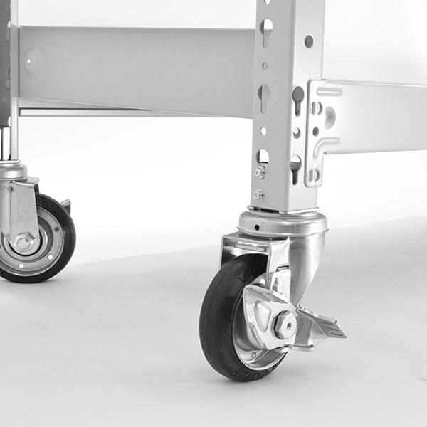 スチールラック キャスター付き 棚 業務用 高さ1200 横幅1200