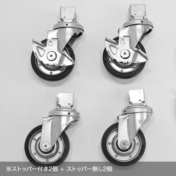 スチールラック キャスター付き 幅1500 奥行450 高さ2100 6段 200kg/段 単体 SOシリーズ 業務用 ボルトレスの画像