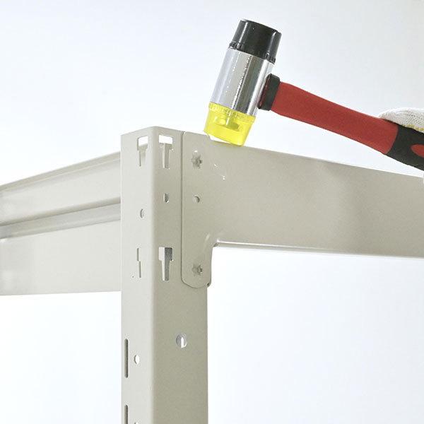 スチールラック 棚 業務用 高さ2400 横幅1250 奥行750 5段 耐荷重300kg 単体 組立簡単ボルトレスタイプ YSシリーズ