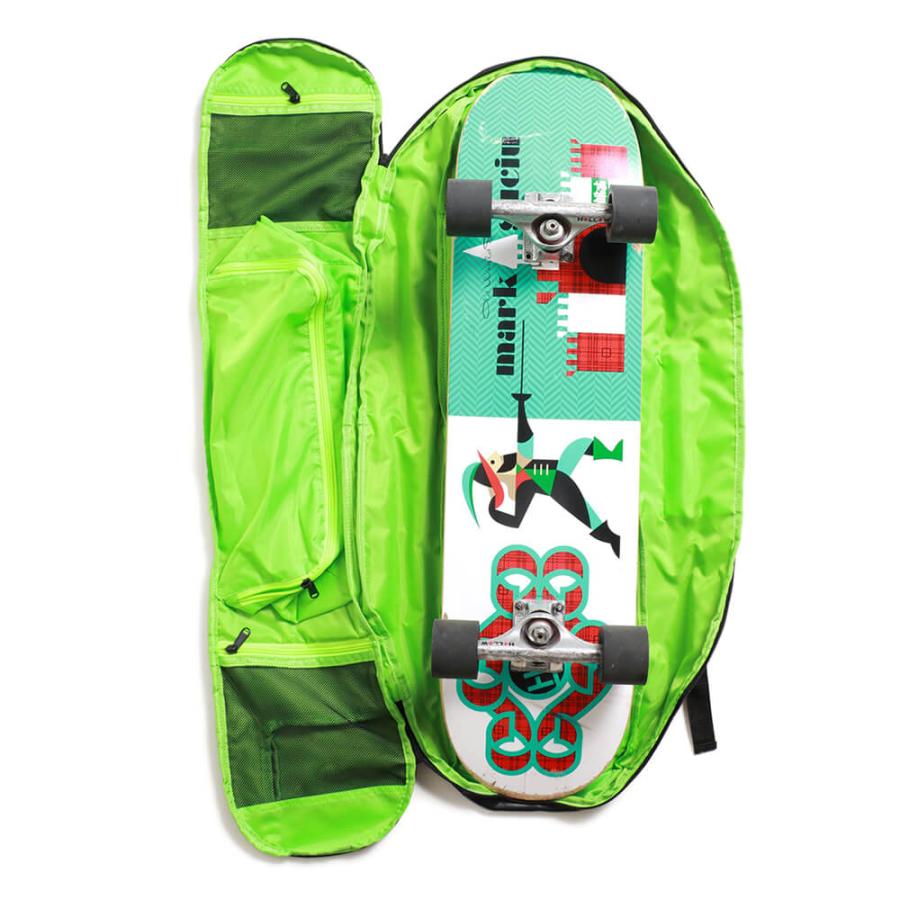 ESCAPO.TOKYO SKATE BAG エスカポ スケートボードバッグ E18-BKLG BLACK/LIGHT GREEN スケートボード スケボー｜cs-skate｜05