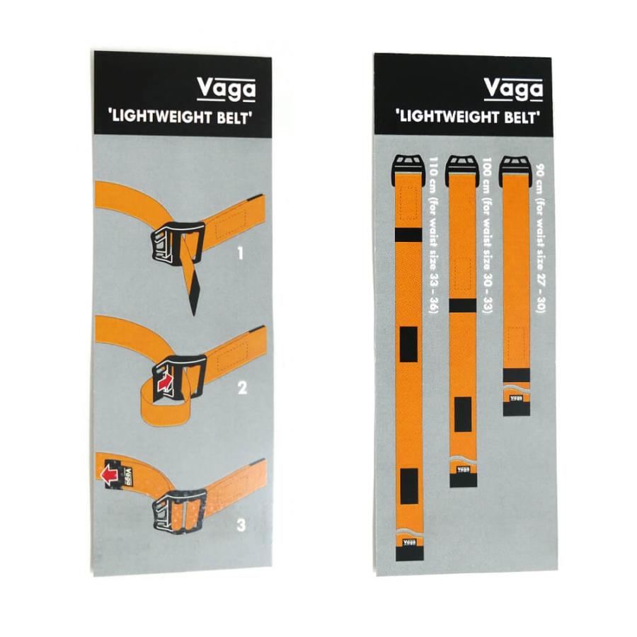 VAGA BELT バガ ベルト LIGHTWEIGHT 2G BURNT ORANGE スケートボード