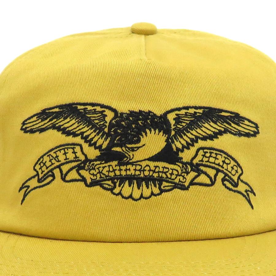 ANTIHERO CAP アンチヒーロー キャップ BASIC EAGLE SNAPBACK MASTERED/BLACK スケートボード スケボー｜cs-skate｜05