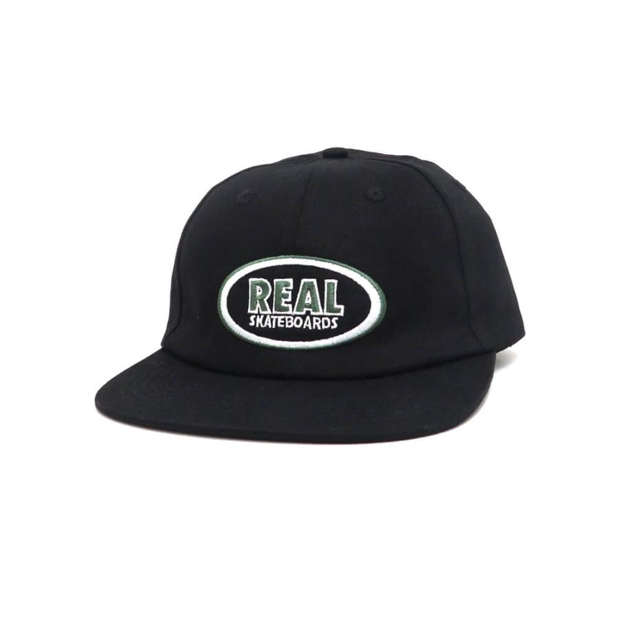 REAL CAP リアル キャップ OVAL EMB STRAPBACK BLACK/GREEN