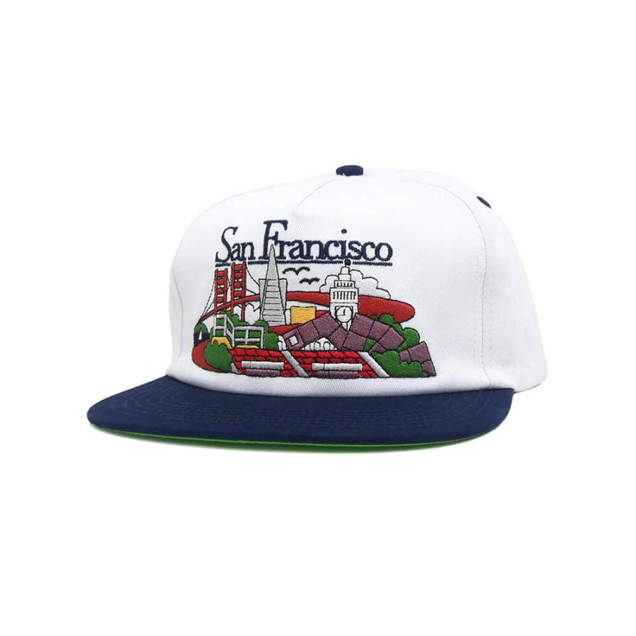 REAL CAP リアル キャップ SFC SNAPBACK WHITE/NAVY スケートボード