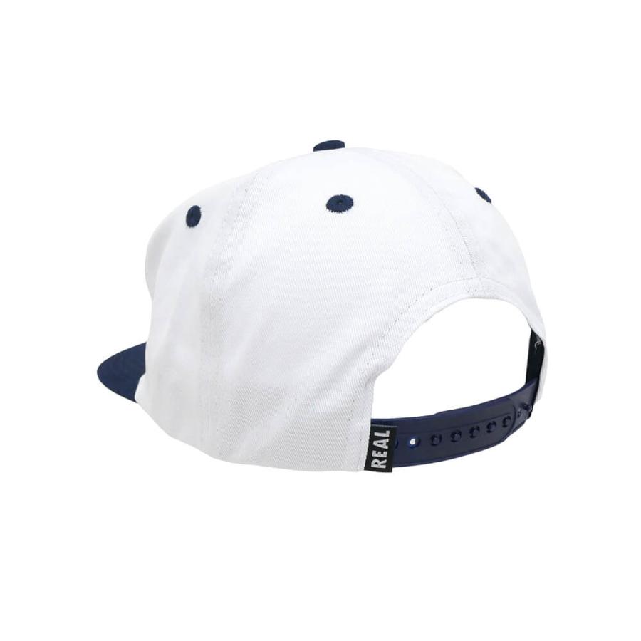 REAL CAP リアル キャップ SFC SNAPBACK WHITE/NAVY スケートボード