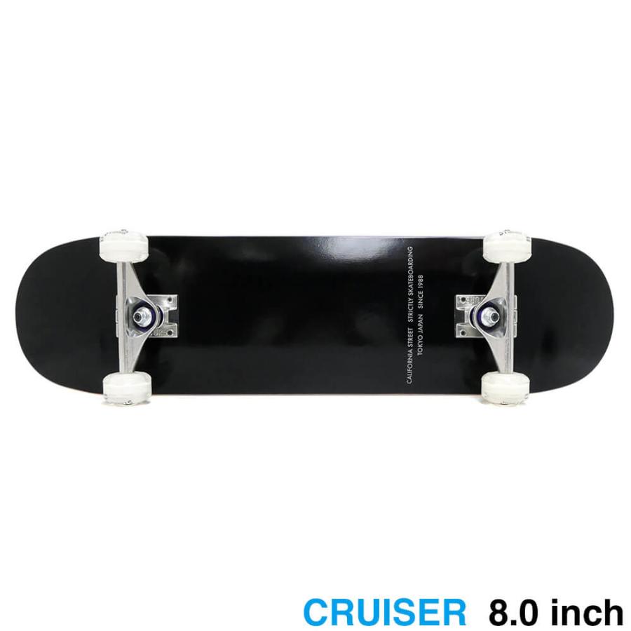 （初心者におすすめ・高品質）防水ケース・レンチ付き カリフォルニアストリート コンプリートセット スケートボード完成品 SIMPLE BLACK 8.0（クルーザー） | BLANK
