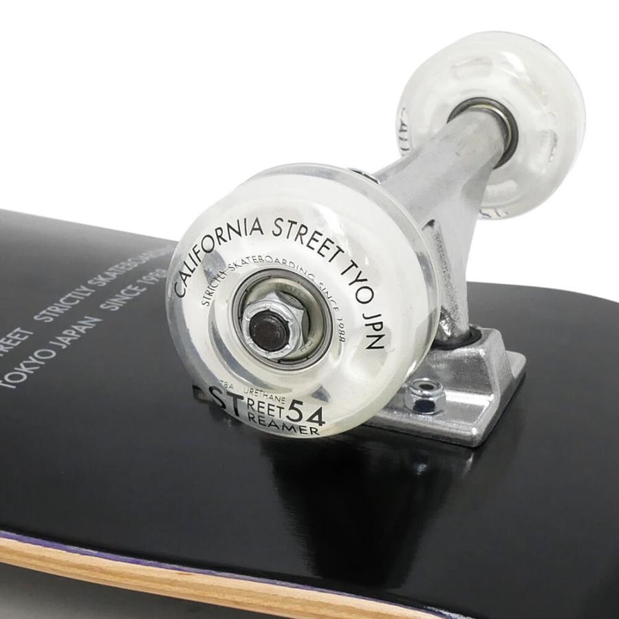 （初心者におすすめ・高品質）防水ケース・レンチ付き カリフォルニアストリート コンプリートセット スケートボード完成品 SIMPLE BLACK 8.0（クルーザー） | BLANK | 02