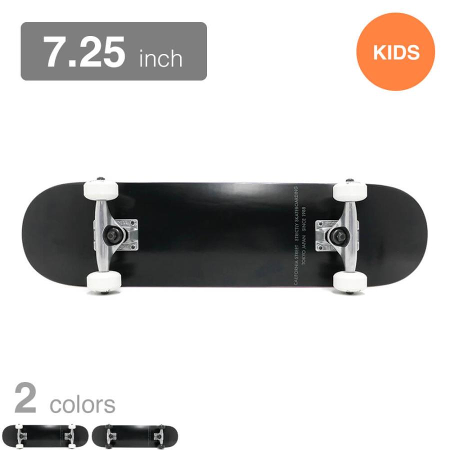 （初心者におすすめ・高品質）防水ケース・レンチ付き カリフォルニアストリート コンプリートセット スケートボード完成品（子供用） SIMPLE BLACK 7.25