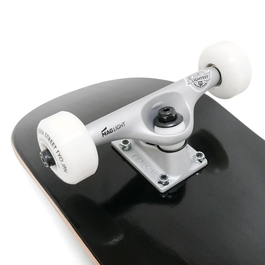 初心者におすすめ 最軽量モデル 防水ケース レンチ付き カリフォルニアストリート コンプリートセット スケートボード完成品 SIMPLE BLACK 8.0 TENSOR MAG LIGHT | BLANK | 05