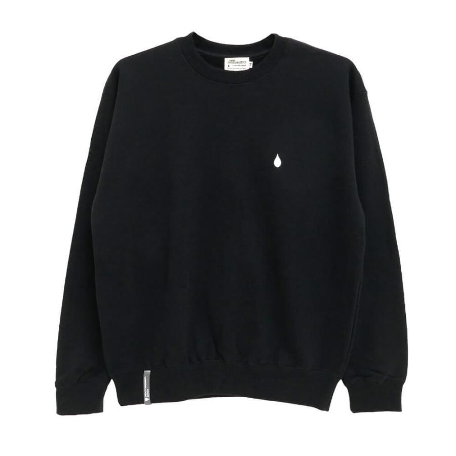 COLOR COMMUNICATIONS CREW SWEAT カラーコミュニケーションズ トレーナー DRIP EMB BLACK 刺繍ロゴ スケートボード スケボー