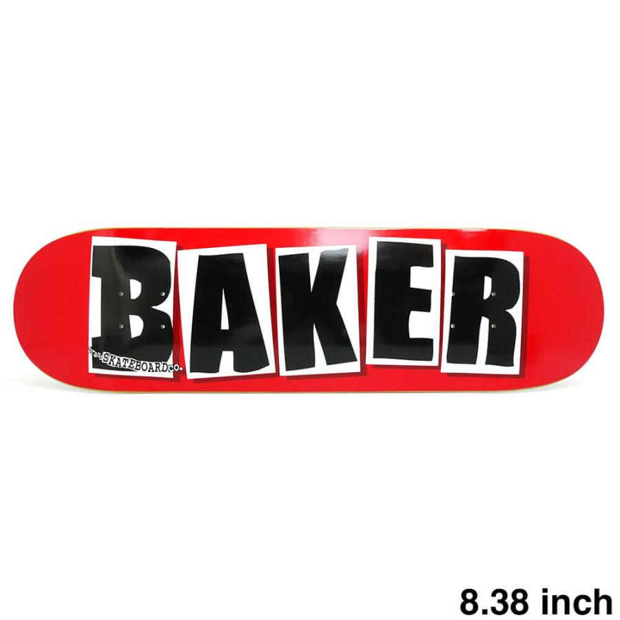 BAKER（ベイカー） BAKER DECK デッキ TEAM BRAND LOGO RED/BLACK 8.38