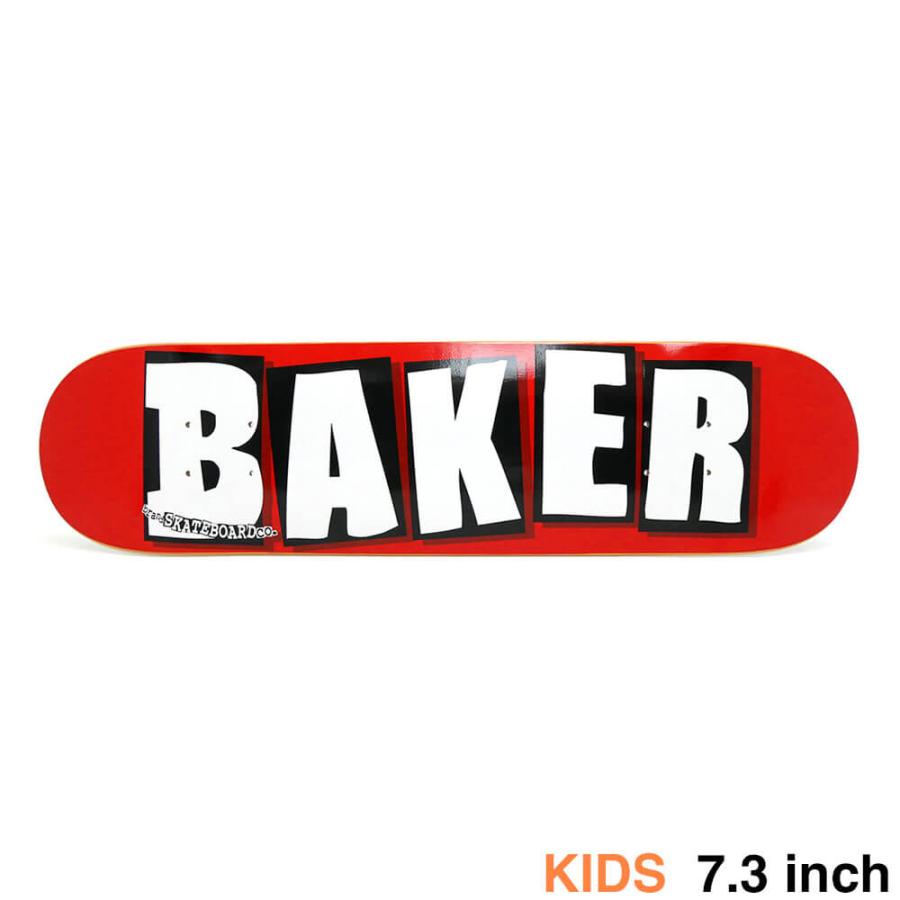 BAKER DECK ベイカー デッキ（子供用） TEAM BRAND LOGO RED/WHITE 7.3