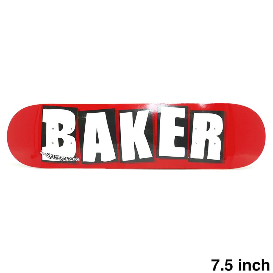 BAKER DECK ベイカー デッキ TEAM BRAND LOGO RED/WHITE 7.5 BAKER DECK ベイカー デッキ TEAM BRAND LOGO RED/WHITE 7.5