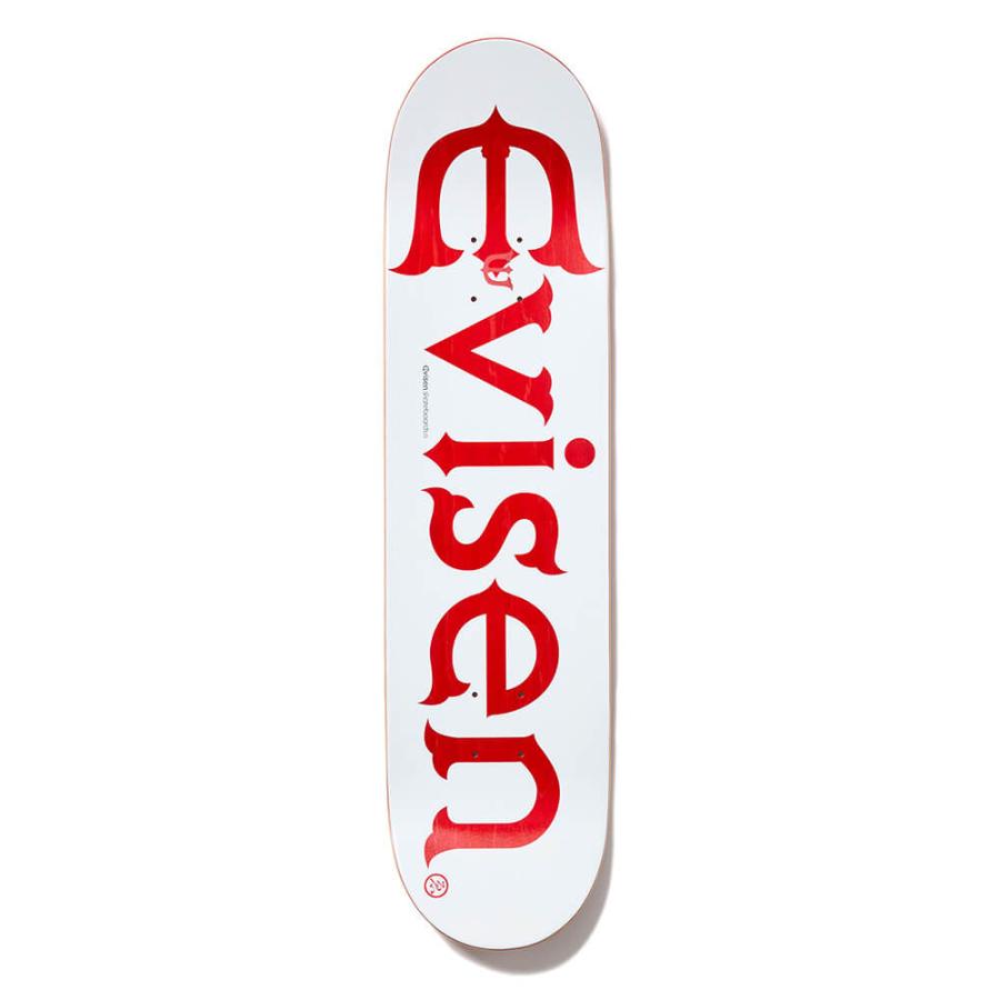 Evisen スケートボードデッキ レッド/ホワイト　8.25インチ EVISEN DECK エビセン デッキ TEAM EVI-LOGO RED 8.25 スケートボード