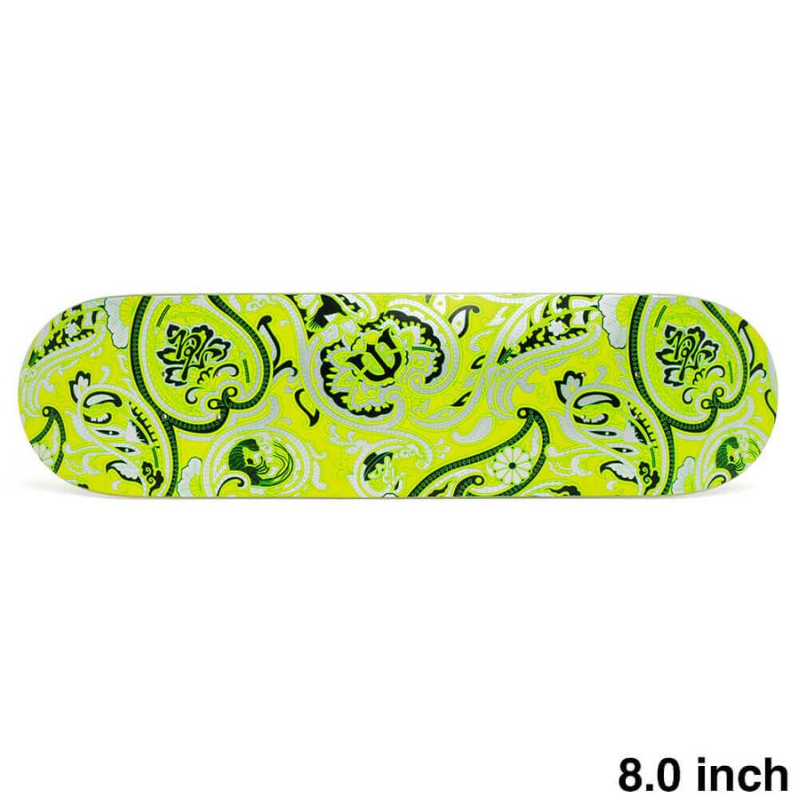 EVISEN DECK エビセン デッキ TEAM PAISLEY NEON YELLOW 8.0 スケート 