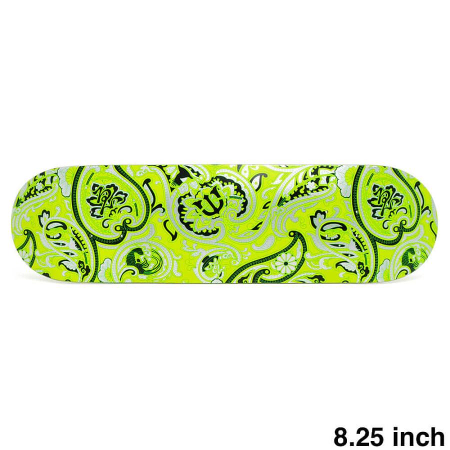 EVISEN DECK エビセン デッキ TEAM PAISLEY NEON YELLOW 8.25 スケート 