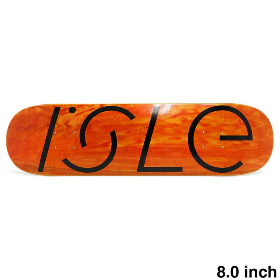 ISLE アイル SKATEBOARDS 8.0“ ISLE DECK アイル デッキ TEAM LOGO 1 ORANGE STAIN 8.0