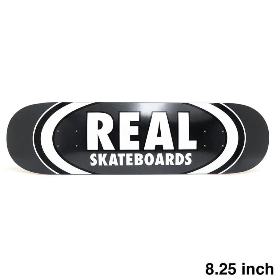 REAL DECK リアル デッキ TEAM CLASSIC OVAL BLACK 8.25 スケート 